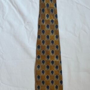 Ermenegildo Zenga - Men's Gold and Blue Patterned Tie